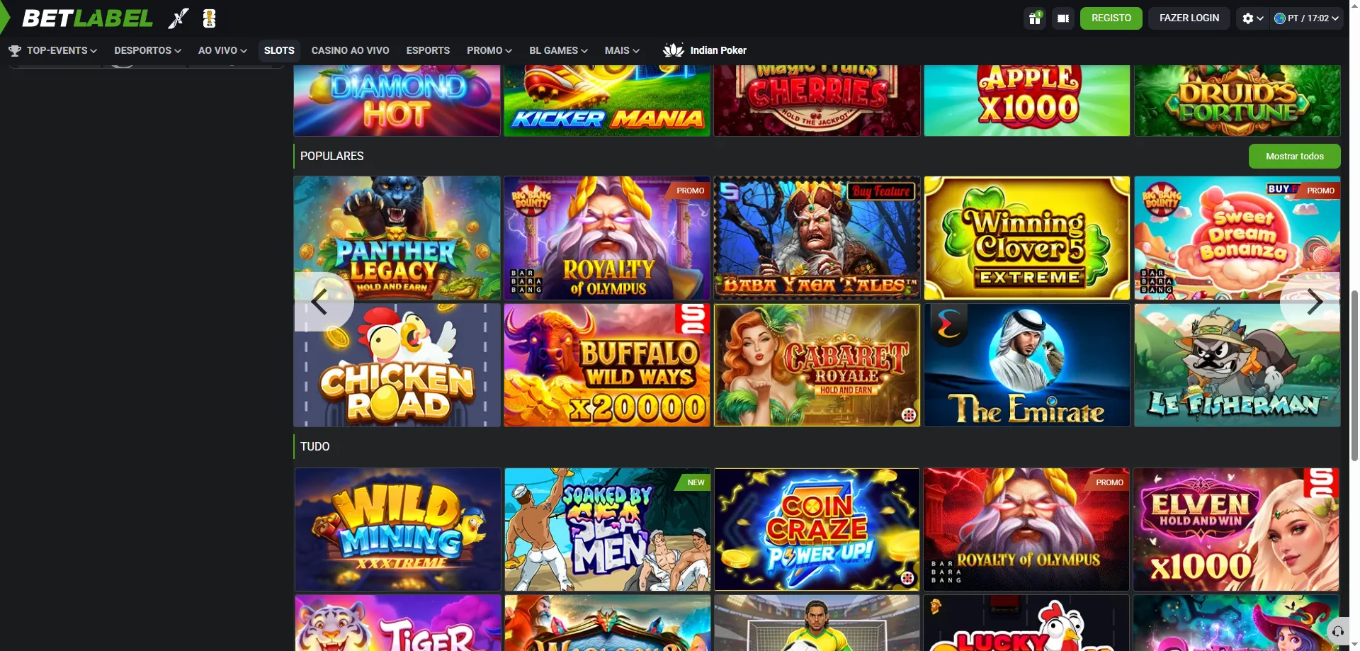 Slots no BetLabel Casino Brasil &mdash; mais de 5.000 t&iacute;tulos dispon&iacute;veis